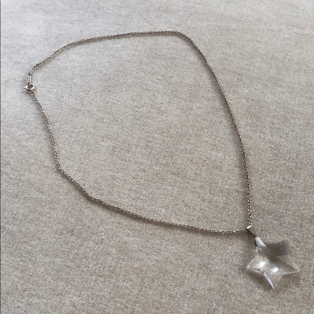 RARE Tiffany Clear Crystal Star Necklace